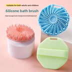 NEW Bath Soft Silicone Back Brush Bath Shower Sponge Scrubbing Brush with Handle Exfoliating Scrub Skin Exfoliating Brushes