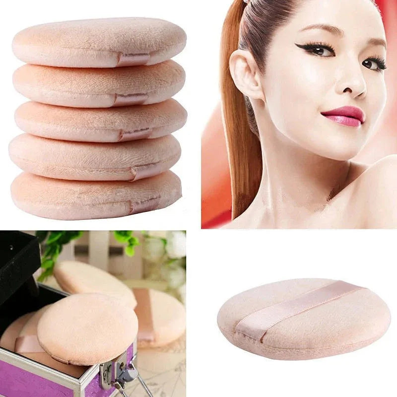 5/10/20/30pcs Powder Puff Cotton Cosmetic Powder Makeup Puffs Pads Makeup With Ribbon Face Powder Puffs For Loose And Foundation