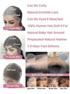 250 Density Deep Wave Loose Wig 40 Inch Hd Transparent Brazilian Curly 13x4 13x6 Pre Plucked Lace Front Wig Human Hair For Women