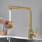 Black Pull Out Kitchen Sink Faucet Deck Mounted Stream Sprayer Kitchen Mixer Tap Bathroom Kitchen Hot Cold Tap