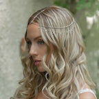 Fashion Crystal Head Chain Wedding Hair Accessories for Women Elegant Headpiece Bling Bridal Forehead Chain Indian Jewelry Gifts