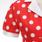 Polka Dot 50s 60s Vintage Dress Women Elegant Belted Robe Women Retro Rockabilly Prom Wedding Party Princess Dress