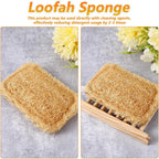 6pcs Natural Loofah Sponge for Deep Exfoliation, Gentle on Skin & Renew Skin, Bamboo Fiber Body Scrubber for Adults, Shower