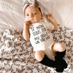 If Mom Says No My Aunt Will Say Yes Baby One-piece Cotton Short Sleeve Jumpsuit Funny Newborn Toddler Clothes
