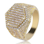 European and American Trendy Inlaid Crystal Women Men's Rings Banquet Fashion Business Ring Jewelry