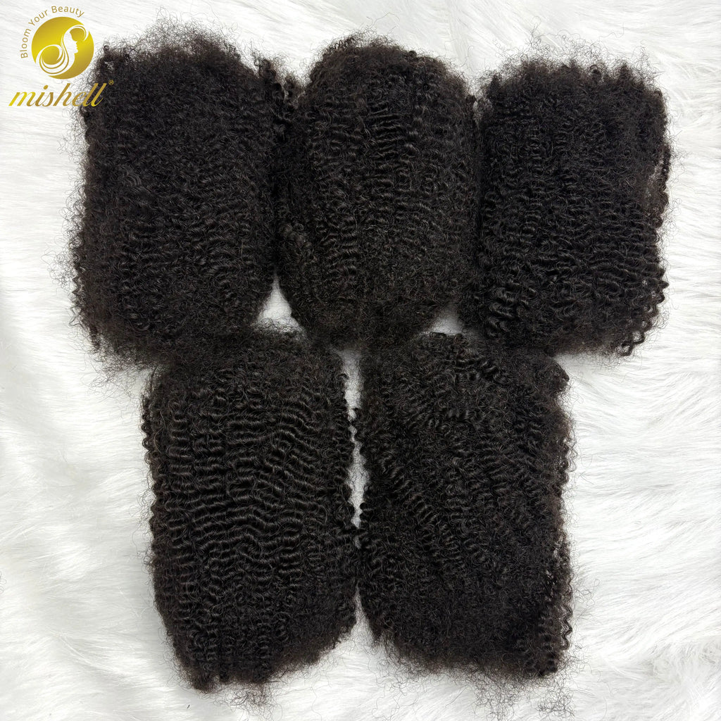 10-16Inch Natural 4C Afro Kinky Curly Bulk Human Hair Extensions No Weft Brazilian Remy Bulk for Locs Braiding Hair