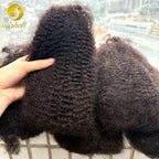 10-16Inch Natural 4C Afro Kinky Curly Bulk Human Hair Extensions No Weft Brazilian Remy Bulk for Locs Braiding Hair