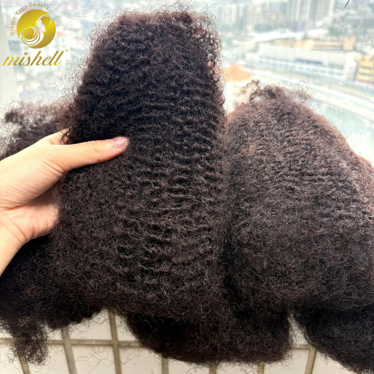 10-16Inch Natural 4C Afro Kinky Curly Bulk Human Hair Extensions No Weft Brazilian Remy Bulk for Locs Braiding Hair