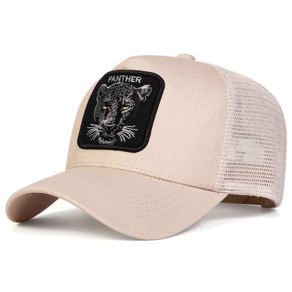 Unisex PANTHER Embroidery Baseball Net Caps Spring and Summer Outdoor Adjustable Casual Hats Sunscreen Hat Sports Cap