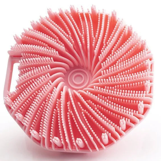 NEW Bath Soft Silicone Back Brush Bath Shower Sponge Scrubbing Brush with Handle Exfoliating Scrub Skin Exfoliating Brushes