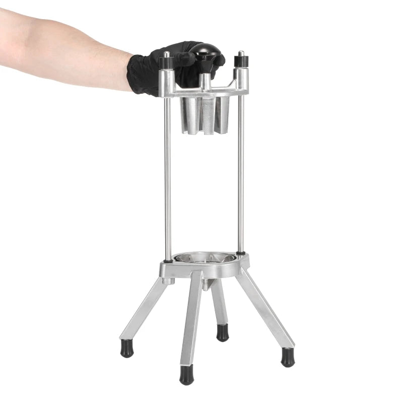 8-Section Fruit Cutting Machine Stainless Steel Retractable Commercial Vegetable Fruit Dicing Machine for Home Bar Restaurant