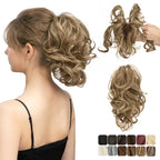 Synthetic Diy Claw Clip In Ponytail Hair Extensions Hairpiece Hair Bun Fake Black Blonde Natural Hair False Pigtail for Women