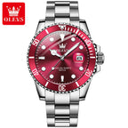 OLEVS 5885 Man Watch Luxury Top Brand One-Way Rotating Outer Ring Design Quartz Watch for Men Auto Date Waterproof Wrist Watches