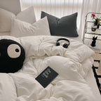Cozy Bedding Set 3Pcs,1 Duvet Cover with Zipper Closure,2 Pillowcases,Solid Color,Super Soft, Machine Washable, Colorfast