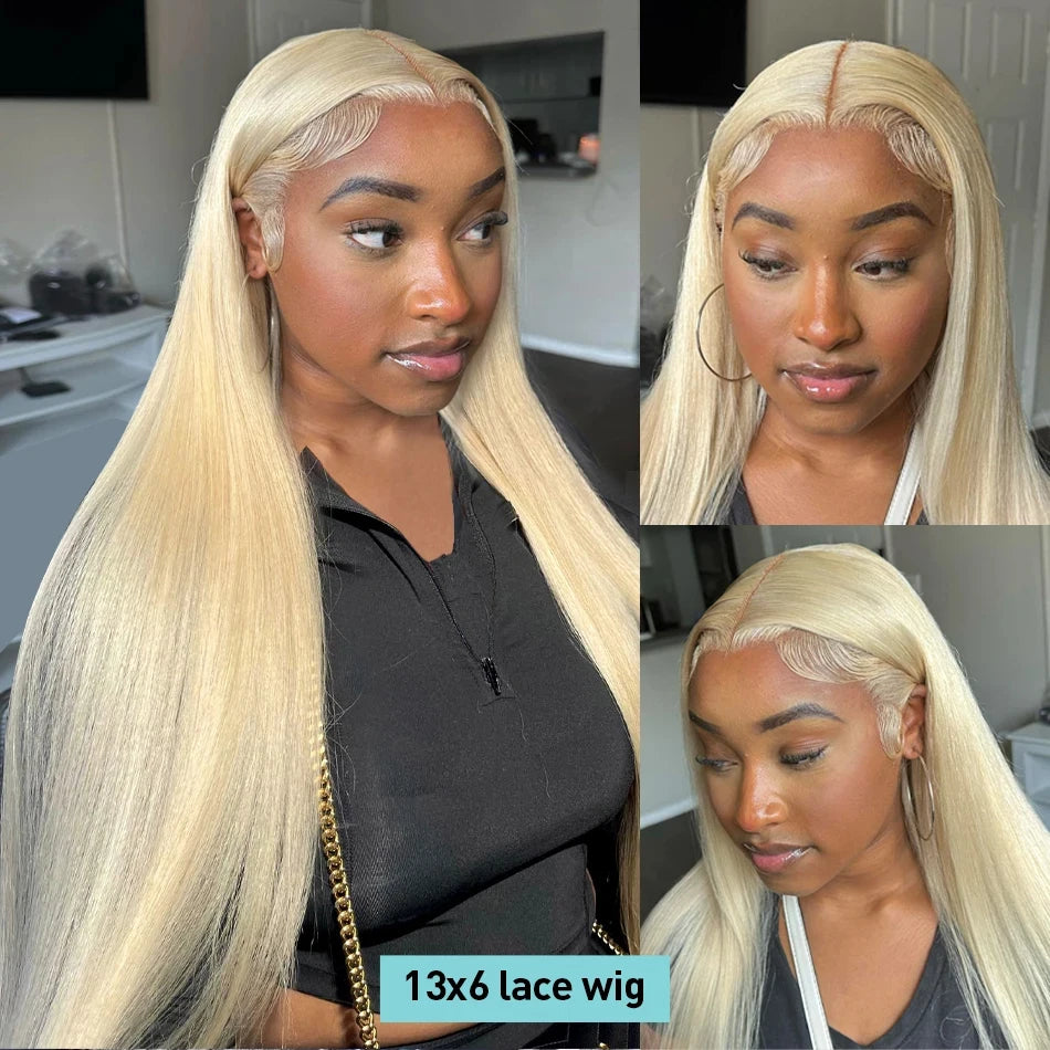 613 Blonde Lace Front Wig Human Hair 13X6 Hd Lace Frontal Wig 13X4 Straight Lace Front Wigs 4X4 Closure Wig For Women 30 38 Inch