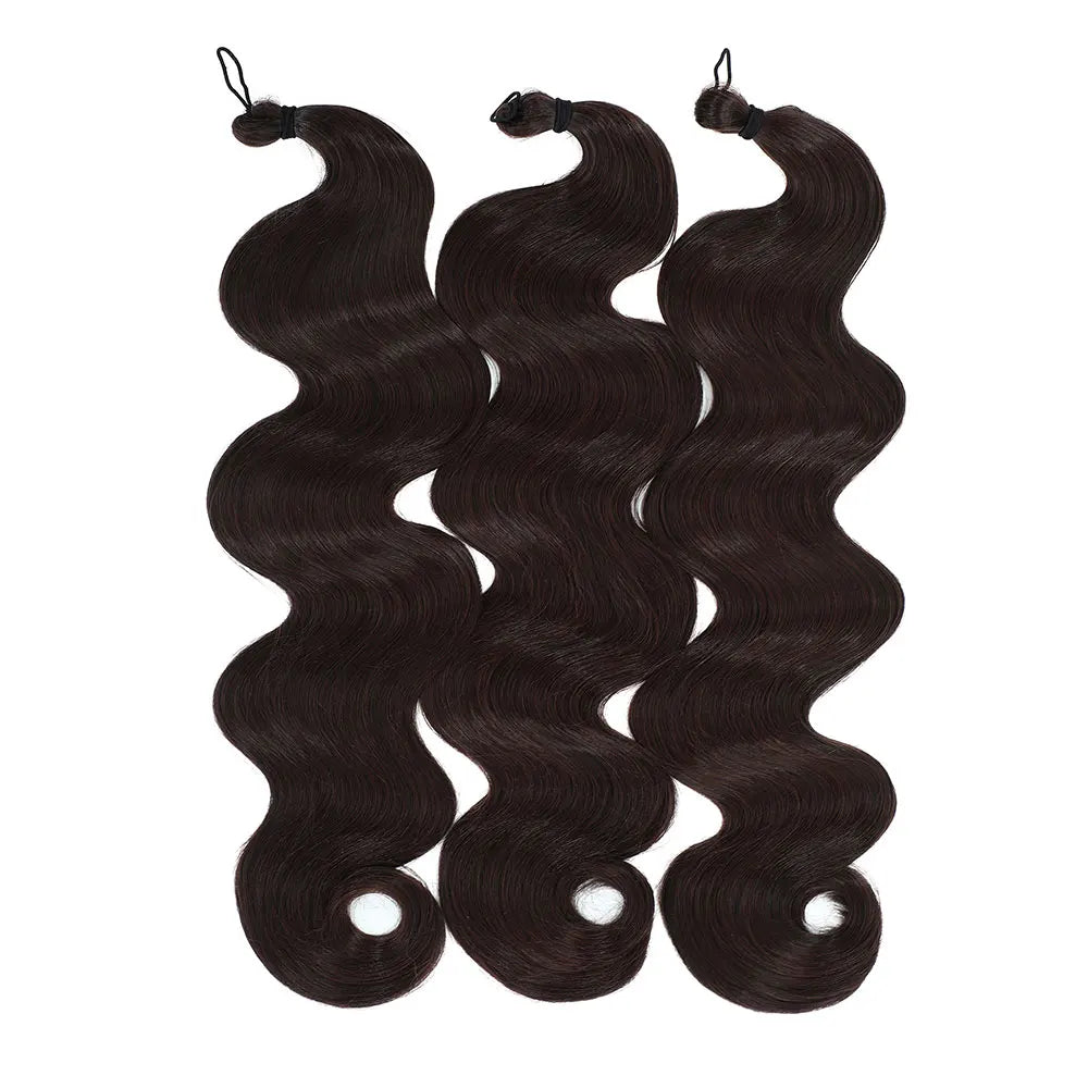 26 inch Body Wave Crochet Hair 3PCS Synthetic Braids Hair Ombre Blonde Balayage Natural Braiding Hair Extensions 300g/lot