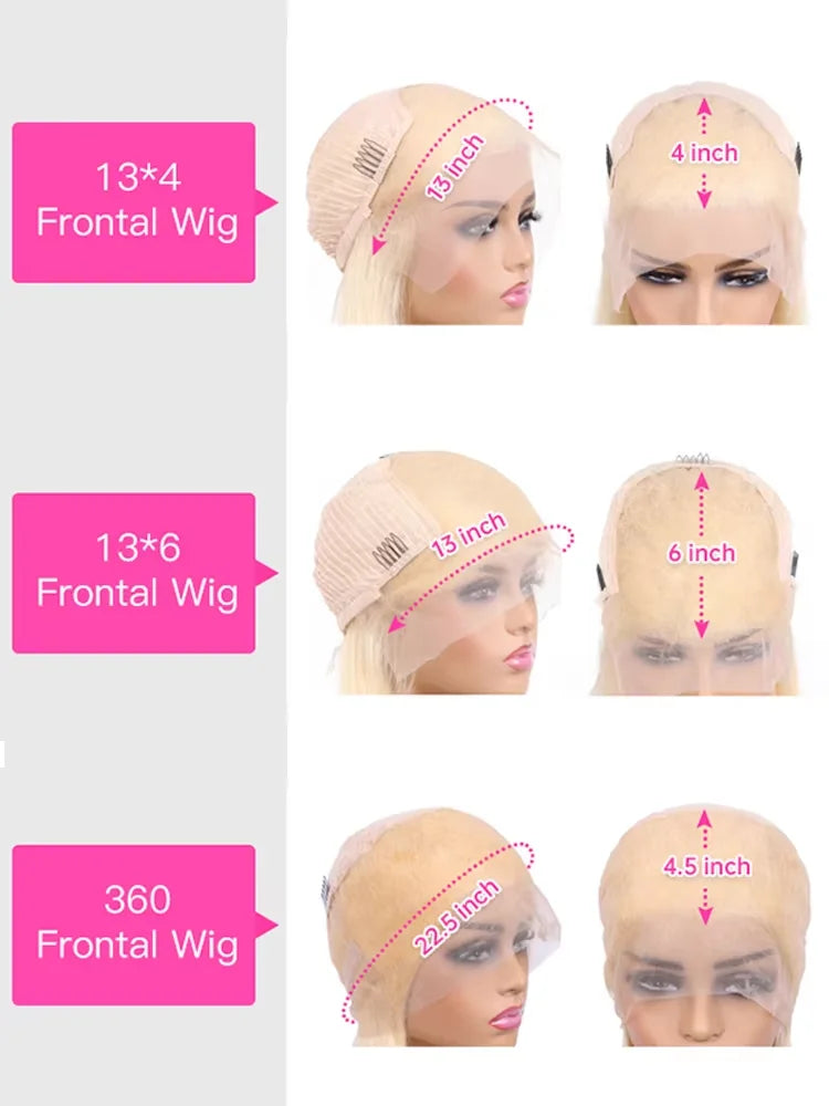 38 40 Inches 613 HD Lace Frontal Wigs 13x4 13x6 360 Honey Blonde Brazilian Straight Lace Front Frontal Human Hair Wigs for Women