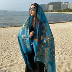 Beach Scarf Women Luxury Designer Tree Print Shawls Travel Long Foulard Female Sun Protection Wraps New YD0861