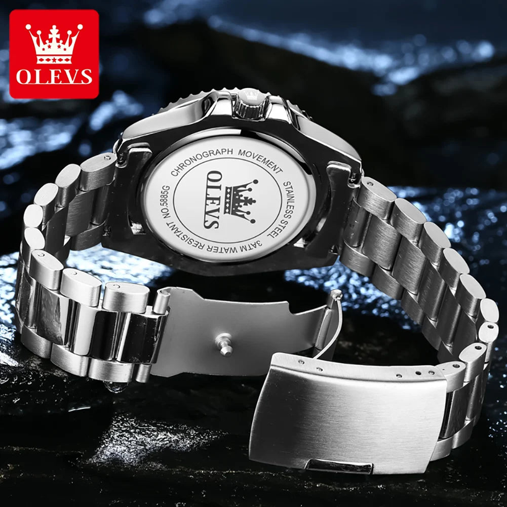 OLEVS Watches 5885 Mens Watch Original High Quality Quartz Watch Waterproof Luminous Calendar  Watches For Men Box Gifts Reloj