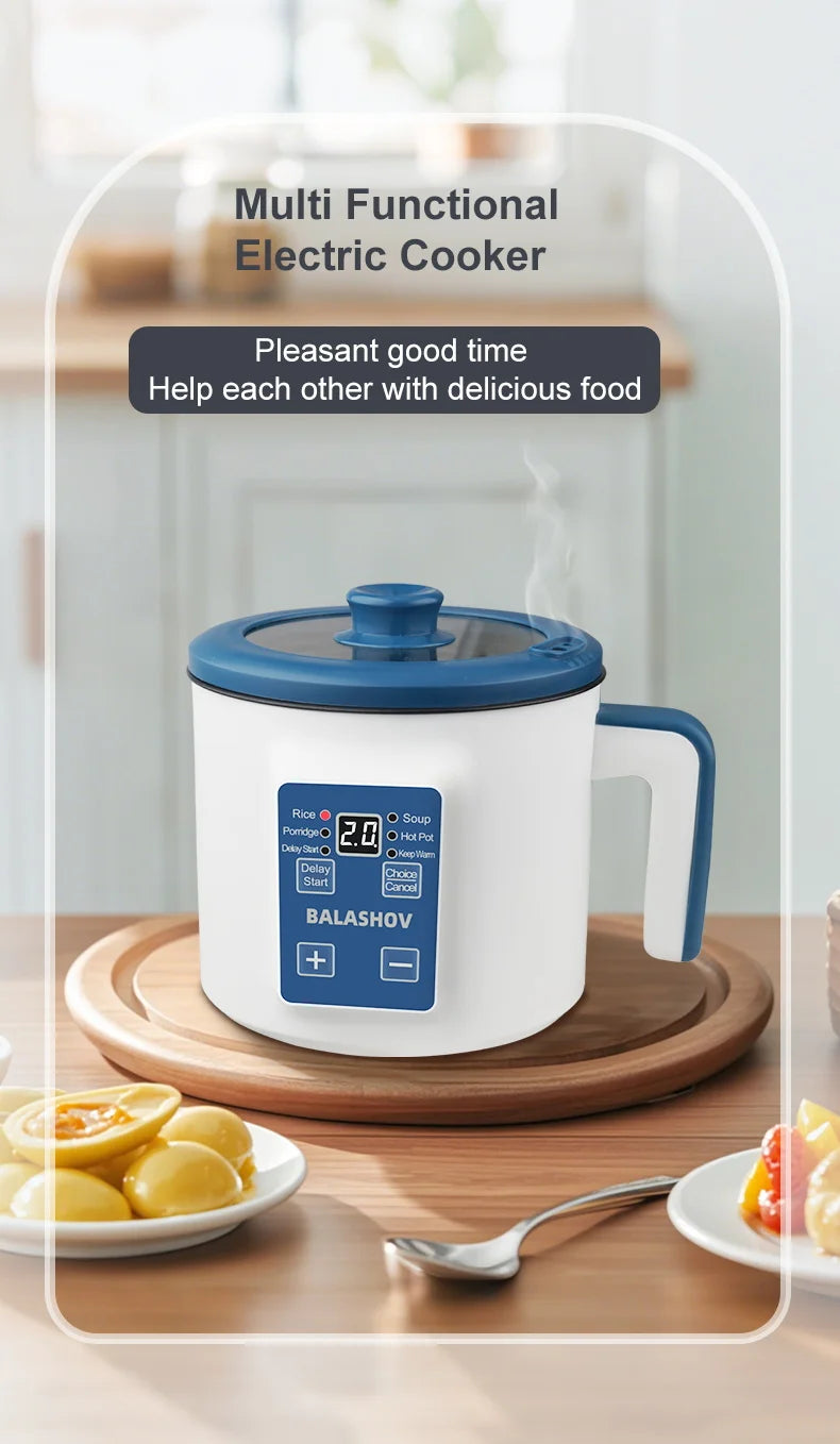 Electric Rice Cooker Single Double Layer Intelligent Automatic Home Mini  Kitchen Cooker 220V/EU Plug MultiCooker Steamed Rice P