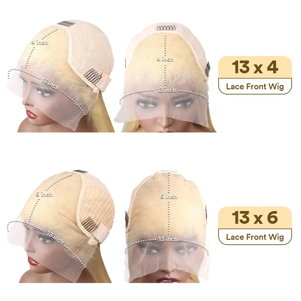 Honey Blonde 613 HD Lace Frontal Wig 13x6 Human Hair Body Wave Wigs for Women 36 Inch 200 Density Brazilian 13x4 Lace Front Wigs