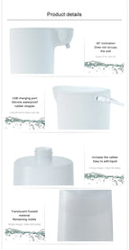 Automatic Touchless Soap Dispenser Foam Liquid Infrared Sensor Type-C Rechargeable Smart for Home Kitchen Bathroom Commercial