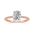 KNOBSPIN 1/2/3ct D Color Oval Cut Moissanite Ring S925 Sterling Sliver Plated 18k White Gold Wedding Engagement Rings For Women