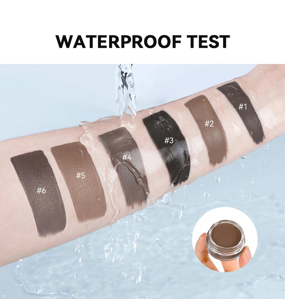 Lakerain Brow Pomade with Dual-Ended Brush Long-Lasting Waterproof Sweatproof Natural Smooth Eyebrow Brow Pencil Makeup