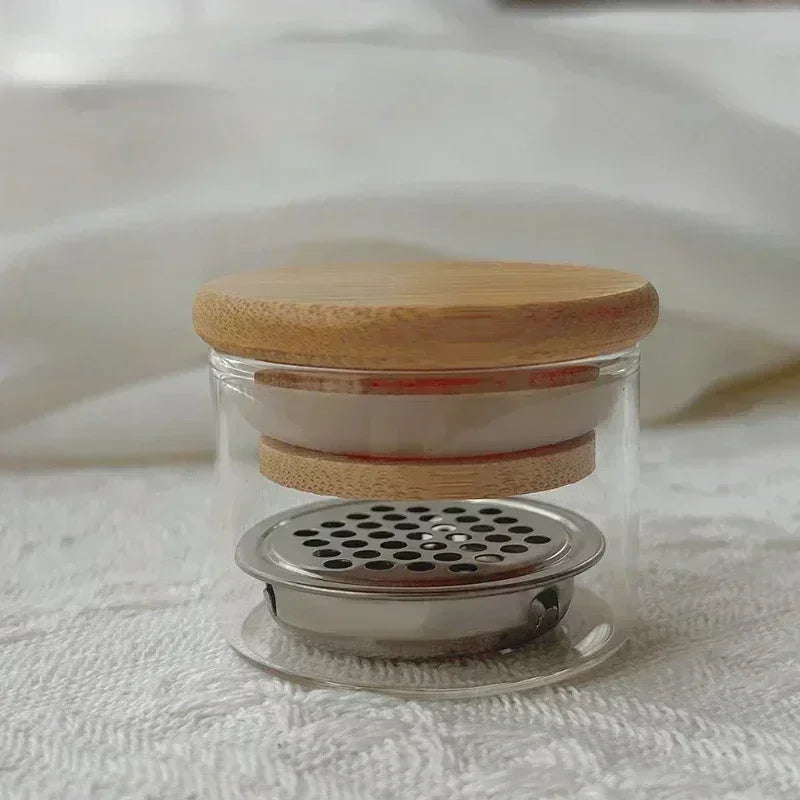 Nail Brush Cleaner Cup Wash Pen Brush Cup with Stainless Steel Mesh Base Nail Drill Bits Cleaning Container Crystal Glass Cup