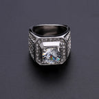 Milangirl New Hip Hop Rock Rings Men Luxury  Rhinestones Zircon  Women Wedding Party