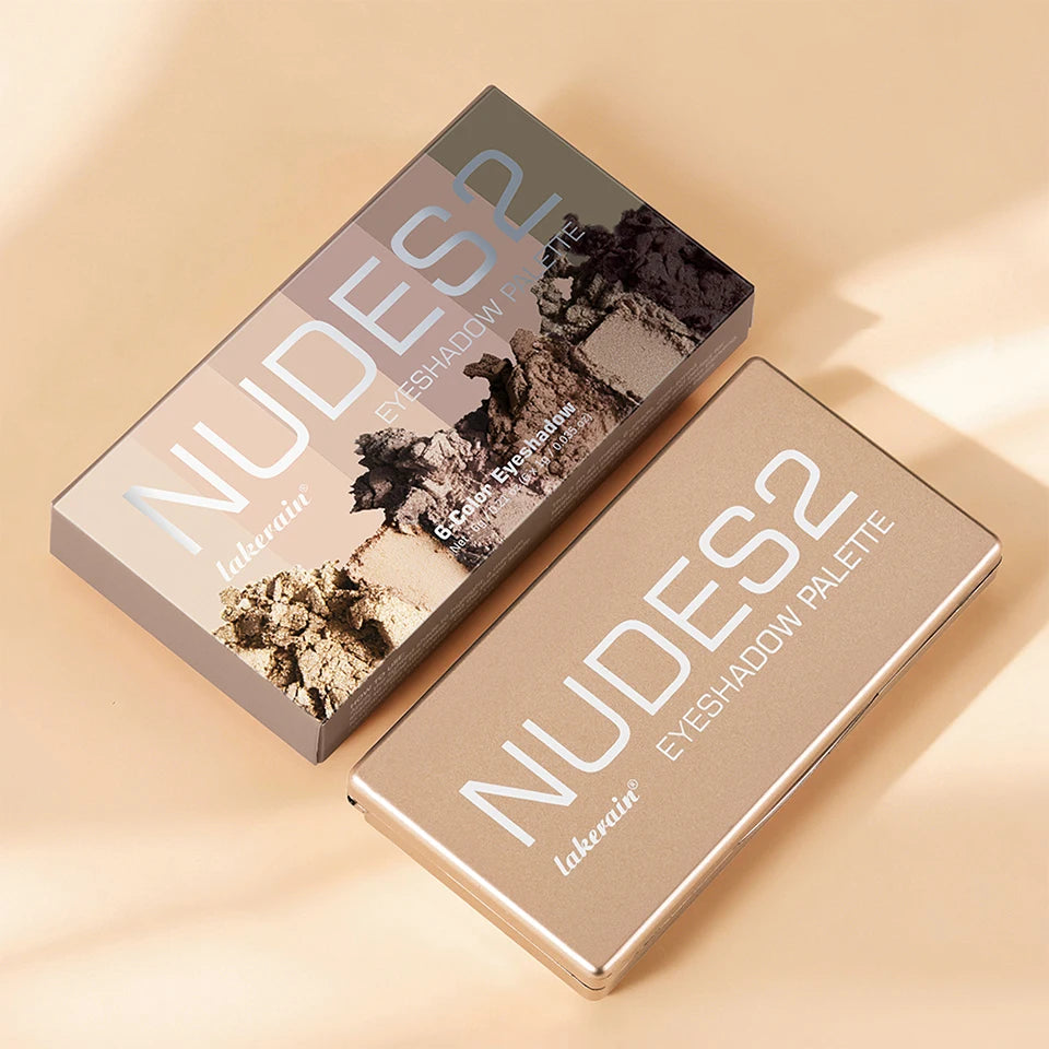 Naked 2 Basics Matte Neutral Eyeshadow Palette and Mirror Shadow Six Colors Contouring Neutral Eyeshadows Long-Lasting  Makeup