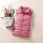 New 2026 Women Women Ultra Light Down Vests Slim Sleeveless Jacket Portable Girl Lightweight Windproof Waistcoat