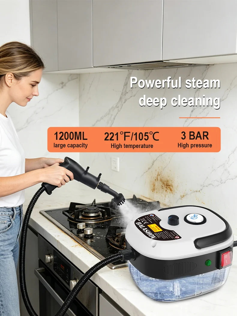 Pressure Steam Cleaner Portable Handheld Cleaner Air Conditioner Kitchen Car Hood Steam Cleaning Machine Household High