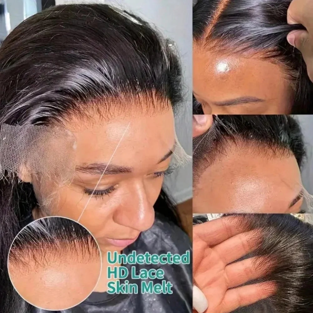 40 42 Inch Straight Human Hair Wigs 13x4 13x6 HD Lace Frontal Wigs For Women Glueless Bone Straight Lace Front Human Hair Wigs