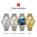 OLEVS Brand Watch Steel Band Stereo Dial Double Calendar Quartz Watch Waterproof Men's Watch 3620