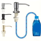 Soap Dispenser for Kitchen Sink Golden Brushed Black Stainless Steel Countertop Dish Sink Detergent Dispenser Pump Bathroom