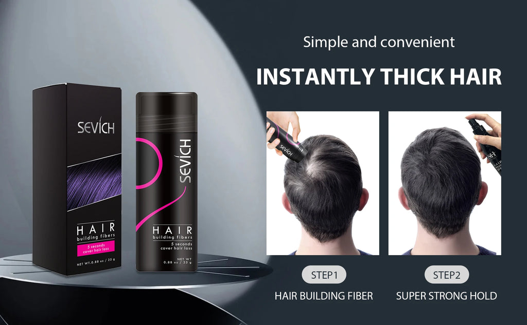 Sevich Hair Building Fibers For Men & Women Dark Brown 25g Fill In Fine Or Thinning Hair Instantly Thicker Fuller Looking Hair