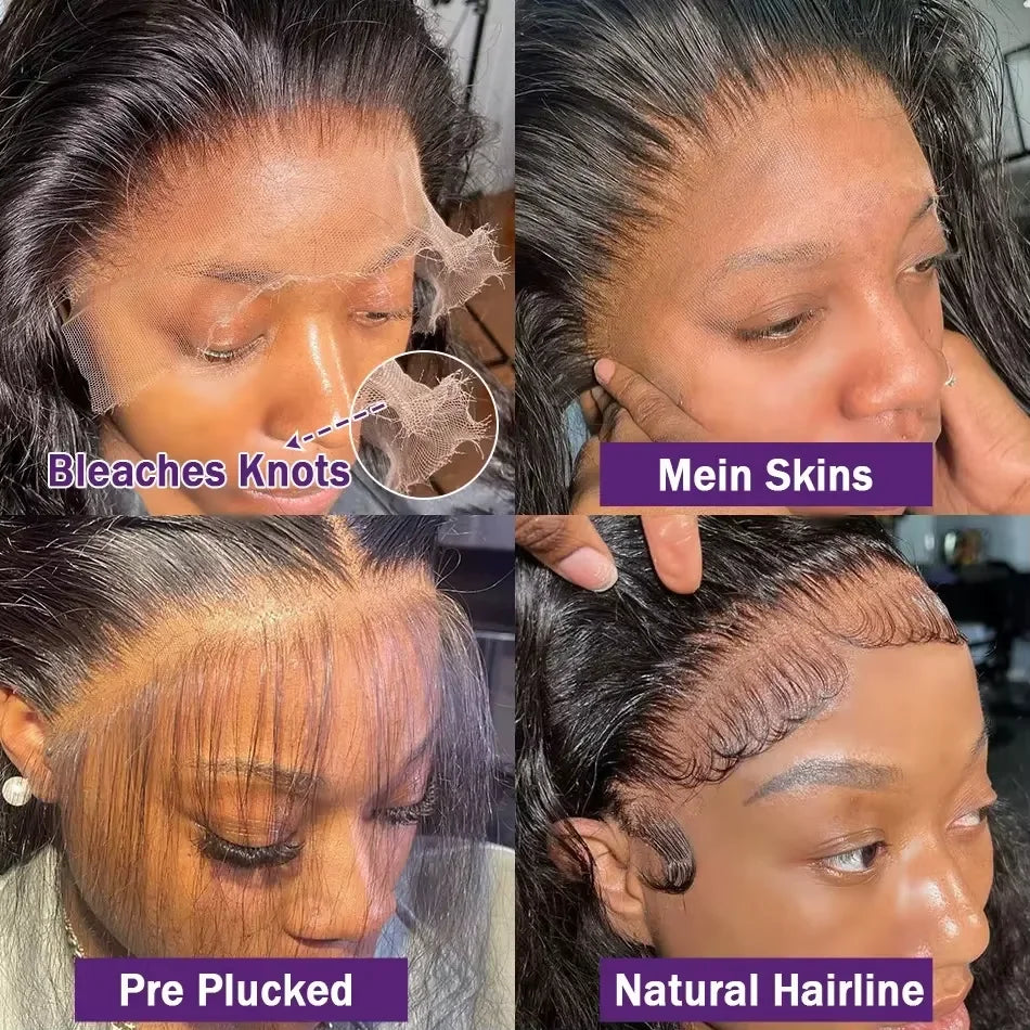 13x6 Body Wave HD Lace Front Vietnamese Virgin Human Hair Wigs 13x4 Lace Frontal Wig Pre Plucked 30 40Inch 4x4 Closure For Women