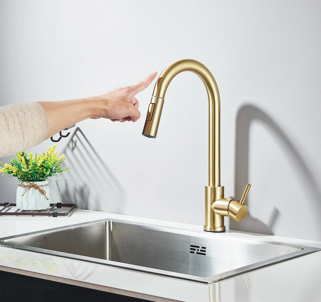 Pull Out Intelligent Touch Kitchen Sink Faucet With Hot And Cold Mixing Sink Faucet That Can Rotate 360 Degrees