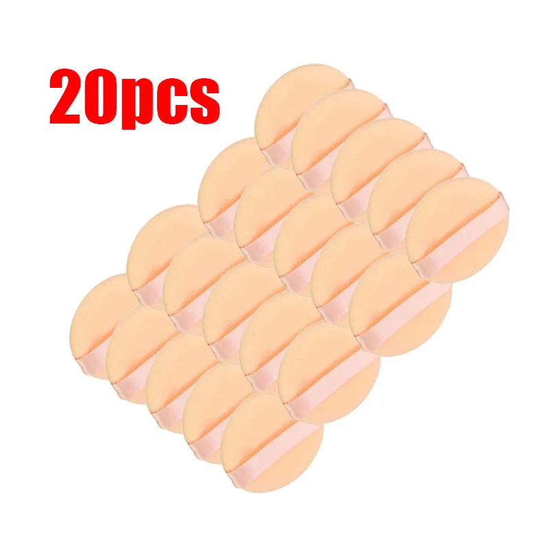5/10/20/30pcs Powder Puff Cotton Cosmetic Powder Makeup Puffs Pads Makeup With Ribbon Face Powder Puffs For Loose And Foundation