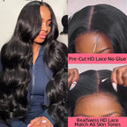 Natural Color Long Body Wave Human Hair Wig 13x6 13x4 360 7x6 HD Lace Frontal Closure 40 46 Inch Human Hair No Shed No Tangle for Women Daily Wear