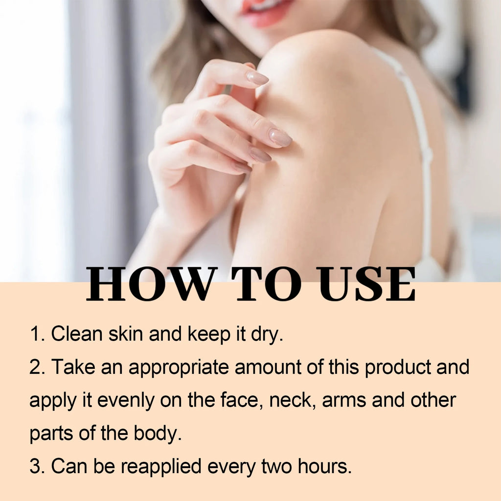 Sunscreen Lotion UV Protective Oil-Control Refreshing Skin Moisturizing Sun Isolate Makeup Hyaluronic Acid Concealer Sun Cream