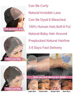 13x6 Hd Transparent Deep Wave Lace Front Wig Human Hair 250 Density Curly 40 44 Inch Pre Plucked Brazilian Hair For Black Women