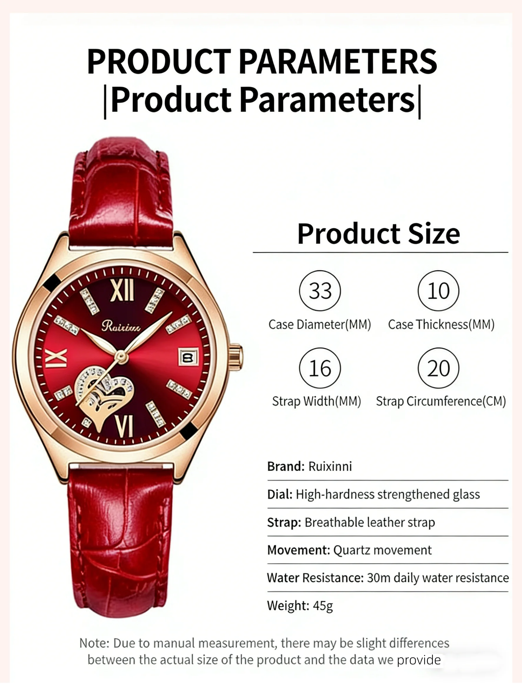 RUIXINE Fashion Woman Watches Waterproof Luminous Date Leather Quartz Wristwatch Elegant Dress Ladies Watch For Woman's Gift