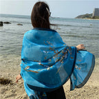 Beach Scarf Women Luxury Designer Tree Print Shawls Travel Long Foulard Female Sun Protection Wraps New YD0861