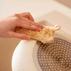 4-6Pcs Natural Loofah Exfoliating Sponges - Gentle Body Scrubber for Shower & Bath, Bamboo Fiber Cleaning Pads