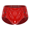 Men's Swimsuit Shiny Boxer Shorts Drawstring Waist Athletic Bottoms Elastic Waistband Built-in Briefs Swimming Trunks Swimwear