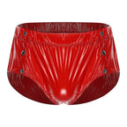 Men's Swimsuit Shiny Boxer Shorts Drawstring Waist Athletic Bottoms Elastic Waistband Built-in Briefs Swimming Trunks Swimwear