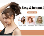 Synthetic Diy Claw Clip In Ponytail Hair Extensions Hairpiece Hair Bun Fake Black Blonde Natural Hair False Pigtail for Women