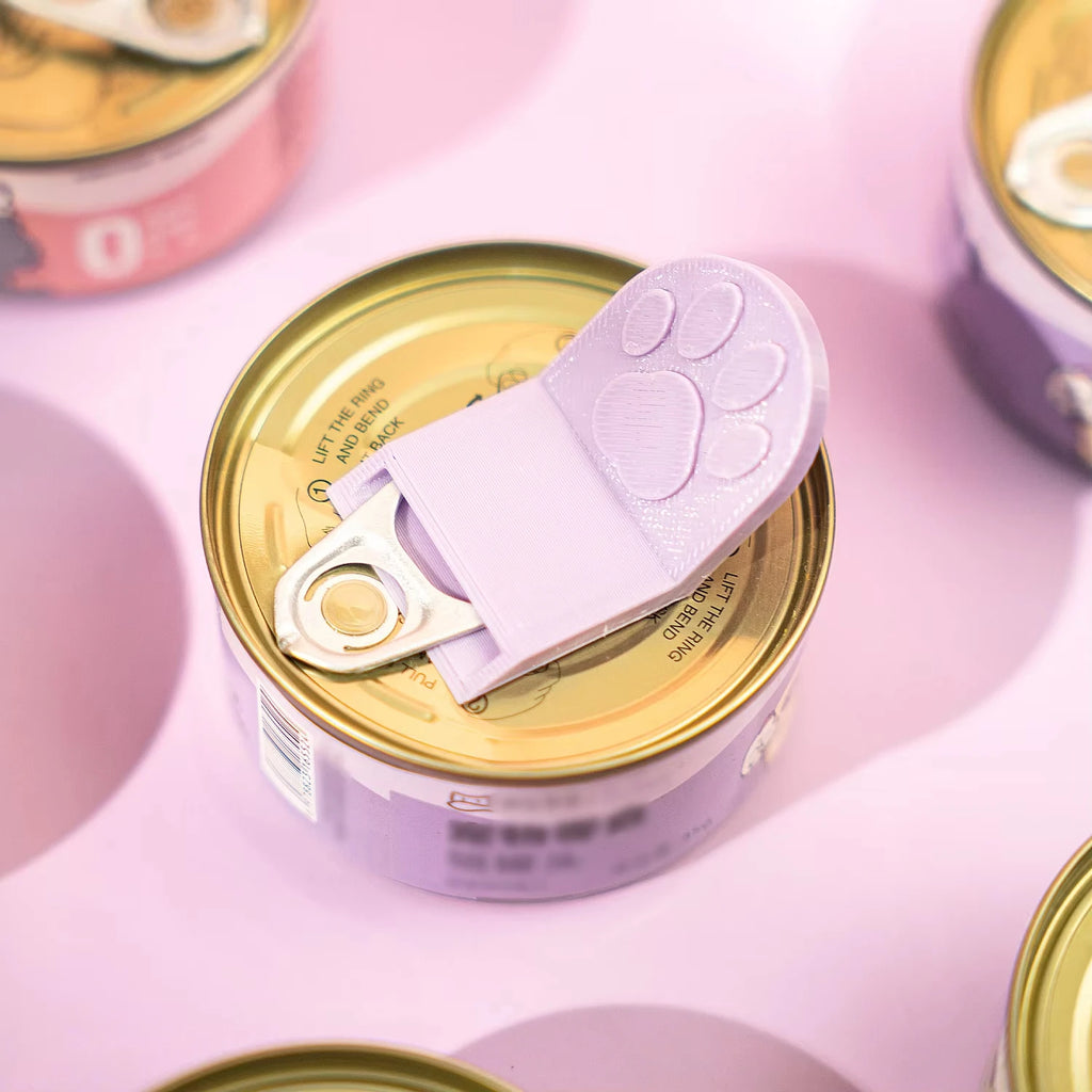 3D Printed Creative Cat Paw Shaped Pet Food Can Opener, Multifunctional Portable Cat Food Can Opener, Safe and Easy to Grip